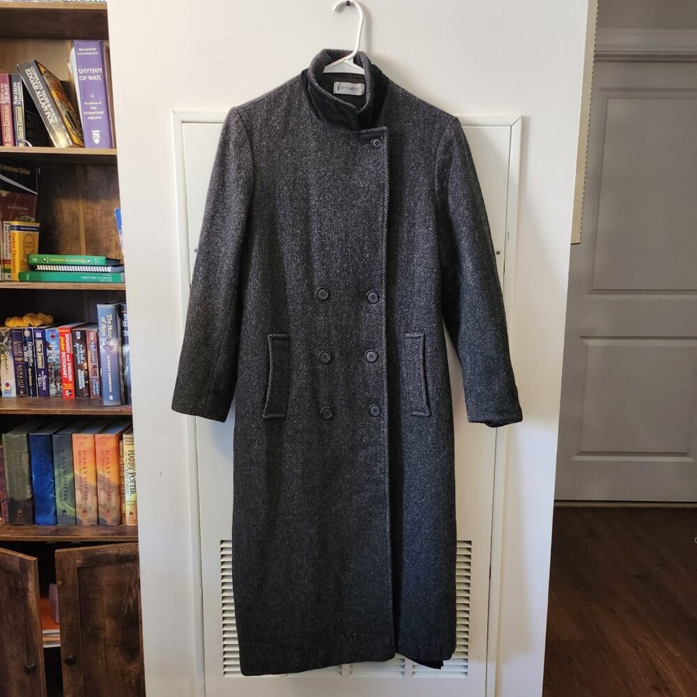 Forecaster of Boston Long Wool Coat Gray Vintage Made in USA